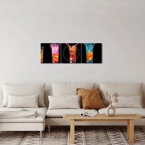 Tablou cu băuturi (cu ceas) (90x30 cm)