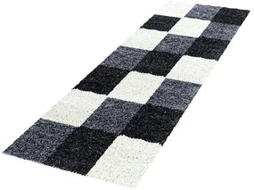 Covor tip traversă negru-alb 80x250 cm Life – Ayyildiz Carpets