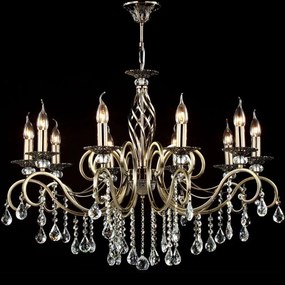 Candelabru elegant design clasic cu 10 brate Grace bronz MYRC247-PL-10-R