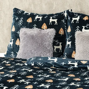 Lenjerie pat 1 pers. 4Home Nordic Deer microflanel, 140 x 220 cm, 70 x 90 cm