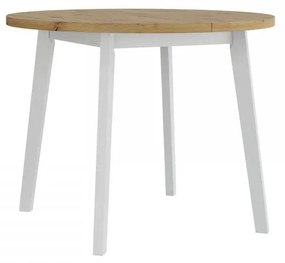 Masă sufragerie extensibilă Herra 100 130 III L (Stejar artisan + Alb) (pentru 2-4 persoane). 1105384