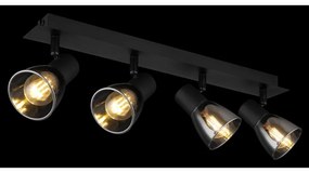 Plafoniera cu 4 spoturi directionabile design modern CLAUDE negru