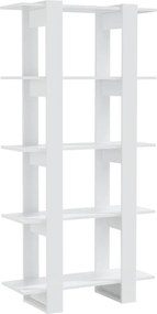 vidaXL Bibliotecă/Separator cameră, alb extralucios, 80x30x160 cm