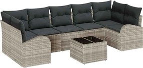 vidaXL Set de canapele pentru grădină Gri deschis 55 x 55 x 37 cm