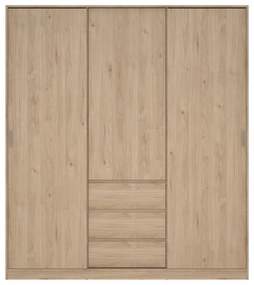 Șifonier în culoare naturală cu aspect de lemn de stejar cu ușă glisantă 177x200x60 cm Naia – Tvilum