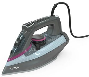 Resigilat: Fier de călcat Tesla IR400GP, 3100 W, Placă ceramică, Abur 135 g/min, 380 ml, Autocurățare, Gri