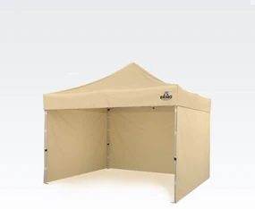 Cort pavilion pliabil 3x3m - cu 3 pereți - Bej