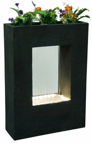Fantana arteziana cu pompa recirculare apa de culoare neagra, 55 x 19.5 x 76.5 cm.