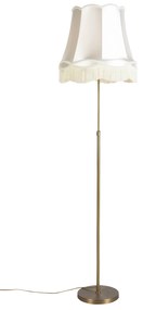 Lampă de podea bronz cu abajur Granny crem 45 cm reglabil - Parte