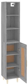Dulap inalt, gri sonoma, 34,5x34x180 cm, lemn prelucrat 1, sonoma gri, 1 wood door