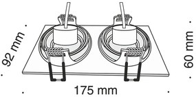 Corp incastrabil cu 2 spoturi directionabile Atom alb MY-DL024-2-02W