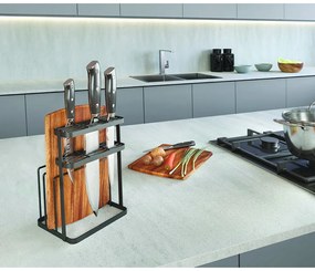 Suport pentru ustensile de bucătărie din oțel inoxidabil Tokyo Lava – Metaltex