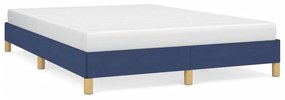 346832 vidaXL Cadru de pat, albastru, 160 x 200 cm, material textil