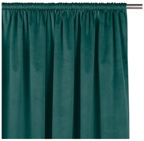 Draperie în culoarea petrolului dimout (semi-opacă) din catifea 400x175 cm Velto – Filumi