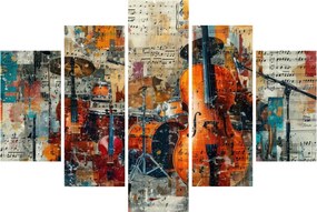 Tablou - Instrumente muzicale (150x105 cm)