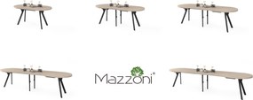 Mazzoni Masă ovală extensibilă EXPANSO Cașmir / picioare negre