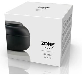 Organizator de baie negru pentru dischete demachiante din gresie ceramică Sensu – Zone