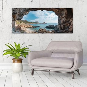 Tablou - Peșteră lângă mare (120x50 cm)