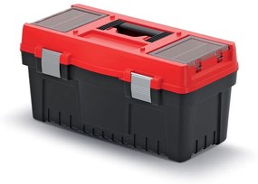 Cutie pentru scule cu încuietori din aluminiu 54,8 x 27,4 x 28,6 cm, despărțitori, roșu