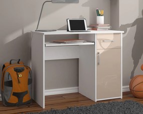 Masă PC Padma (alb + cappuccino lucios). 1068910