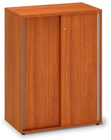 Dulap mediu ProOffice cu uși glisante 80 x 45 x 106,3 cm, cireș