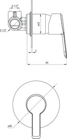 Arnika Titanium baterie lavoar incastrata finisaj antracit BQAD44L