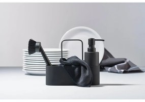 Suport pentru accesorii de spălat negru din plastic/din silicon Singles – Zone