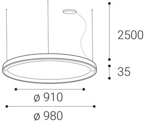 Lustră LED dimabilă pe cablu BELLA LED/80W/230V 3000K/4000K alb LED2