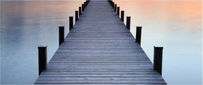 Tablou - Ponton de la Lacul Starnberger, Bavaria, Germania (120x50 cm)