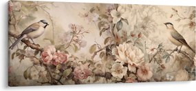 Tablou - Vintage pictura pasăre (120x50 cm)