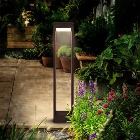 Brilagi - Lampă LED de exterior CROTONE, 7 W, 230 V, maro, IP54, 80 cm