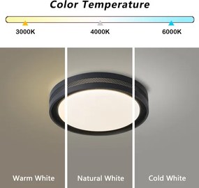 Brilagi - plafonieră LED dimabilă KREON LED/54W/230V 3000-6000K negru Ø 38 cm + telecomandă