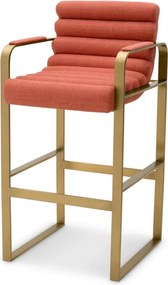 Scaun de bar elegant design LUX Olsen, scalea orange