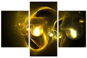 Tabloul abstract cu bile galbene (90x60 cm)
