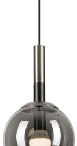 Lustră pe cablu ROLLO 1xE14/5W/230V crom mat/fumuriu