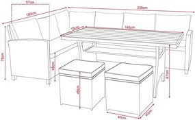 Set mobilier de grădină pentru întreaga familie Avenberg SINTRA