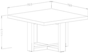 Măsuță cafea Eczo Typ 98 (alb + Negru). 1108306