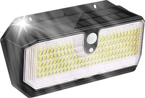 Viking-LED Aplica solară de perete cu senzor LED/2W/3,7V IP65 6000K 2200 mAh