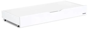 Sertar depozitare cu capac pentru patut copii Smooth Woodies 120 A  60 cm, alb