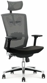 Scaun de birou Ambasador, gri/negru