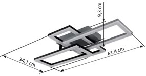 Plafonieră LED Globo 67328-24O SAPENA LED/24W/230V