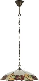 Endon 112197 - Candelabru pe lanț Tiffany INGRAM 1xE27/60W/230V diam. 45 cm