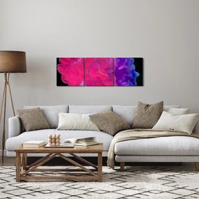 Tablou cu abstracție (cu ceas) (90x30 cm)