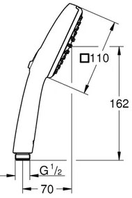 GROHE 26397001 - Para de duș VITALIO COMFORT 110, 110 mm, crom lucios