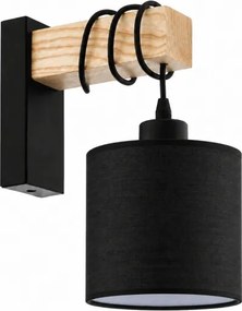 BRILAGI - Aplica de perete NUBILA 1xE27/60W/230V maro/negru