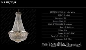 Lustra Imperial cristal Bohemia L15 557/15/6