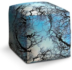 Taburet Cube crengi goale, albastru