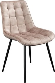 Set de 4 scaune ROADSTAR catifea sampanie greige