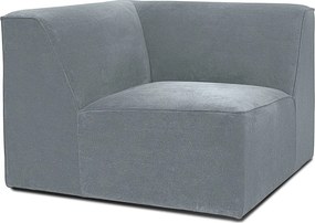 Modul pentru canapea gri cu tapițerie din catifea reiată (cu colț variabil) Sting – Scandic