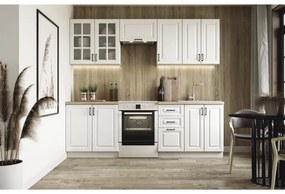 Bucatarii moderne pe lung Elizabeth, alb, 240 cm